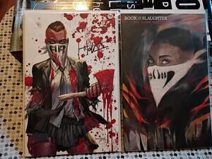 Book of Slaughter SIKTC #1 Battle Damage Signed by Kirkham NM With Coa Plus